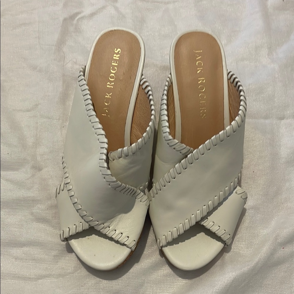 Jack Rogers Women's Cream Slip-On Shoes